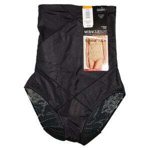Miraclesuit Women's L Instant Tummy Tuck High-Waist Brief 2415 Black Small